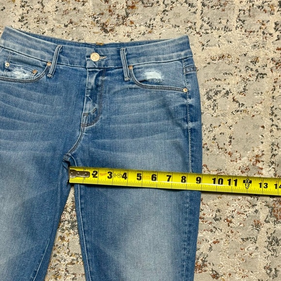 MOTHER Looker ankle fray jeans size 27 mid rise wild thing wash - Picture 7 of 12